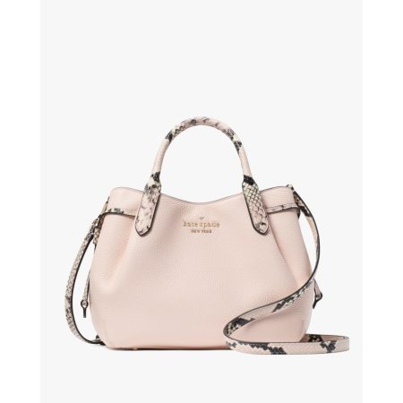 Kate Spade Dumpling Small Satchel (Snake Embossed) Shimmer Pink Multi - Preorder