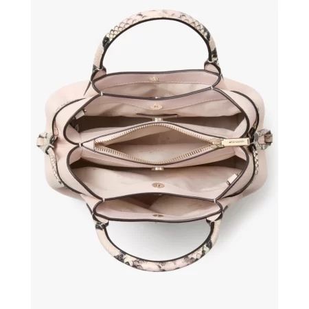 Kate Spade Dumpling Small Satchel (Snake Embossed) Shimmer Pink Multi - Preorder