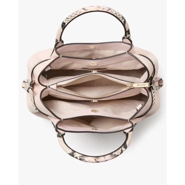 Kate Spade Dumpling Small Satchel (Snake Embossed) Shimmer Pink Multi - Preorder