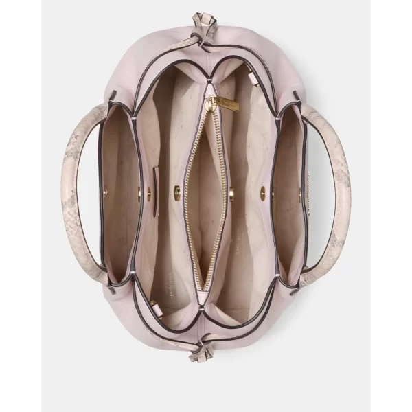 Kate Spade Dumpling Large Satchel (Snake Embossed) Shimmer Pink Multi - Preorder