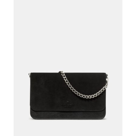 Kate Spade Madison Willow Medium Flap Shoulder Bag Black (Suede) - Preorder
