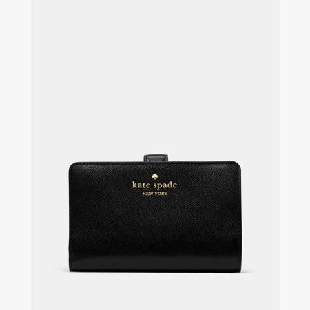 Kate Spade Medium Compact Bifold Black - Preorder