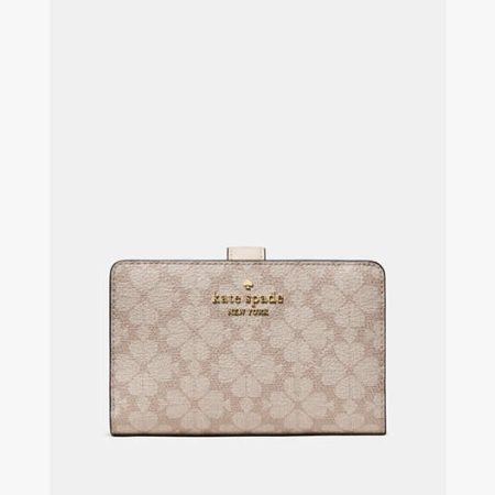 Kate Spade Medium Compact Wallet Dark Beige Moon Dust - Preorder