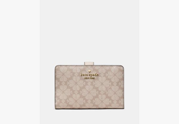 Kate Spade Medium Compact Wallet Dark Beige Moon Dust - Preorder