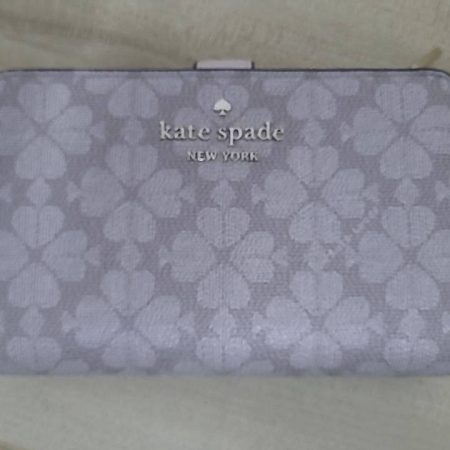 Kate Spade Spade Flower Medium Compact Bifold Wallet Dark Beige