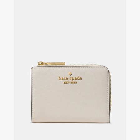 Kate Spade Small L-Zip Wallet Cashew Milk - Preorder