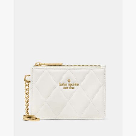 Kate Spade Key Ring Card Holder Meringue - Preorder