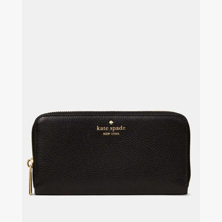 Kate Spade Large Continental Wallet Black - Preorder