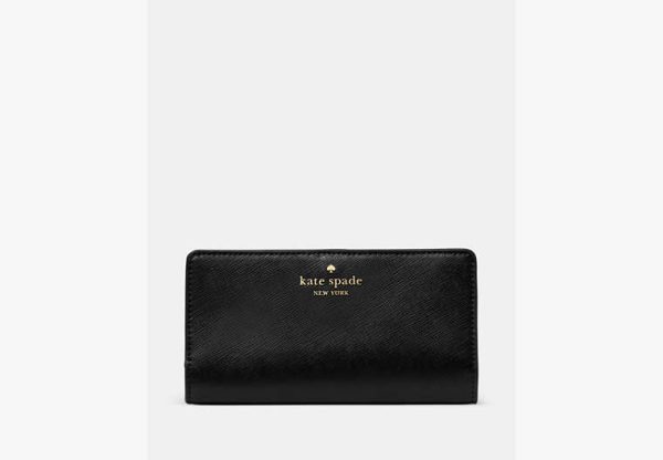 Kate Spade Large Slim Bifold Black - Preorder