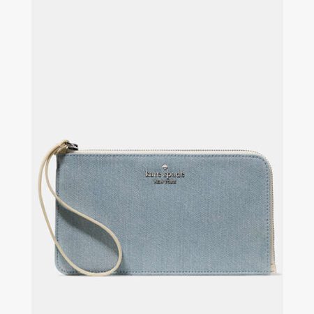 Kate Spade Lucy Medium L-Zip Wristlet Blue Multicolor - Preorder
