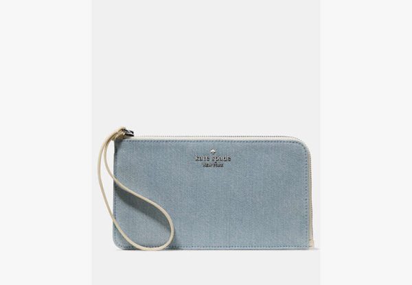 Kate Spade Lucy Medium L-Zip Wristlet Blue Multicolor - Preorder