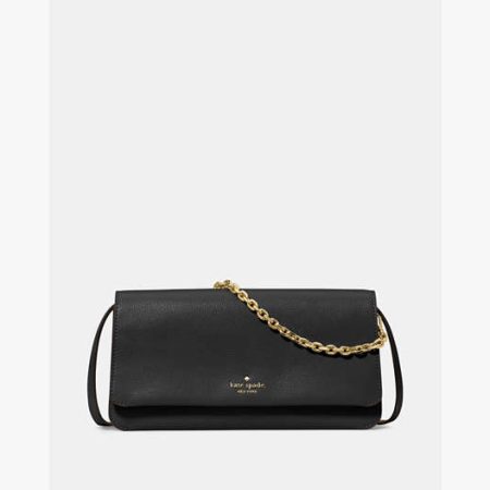 Kate Spade Ivy Small Flap Crossbody Black - Preorder