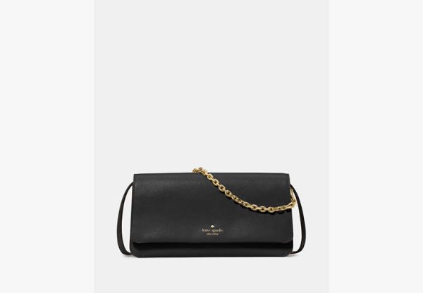 Kate Spade Ivy Small Flap Crossbody Black - Preorder