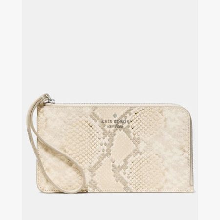 Kate Spade Lucy Medium L-Zip Wristlet Natural Multi - Preorder