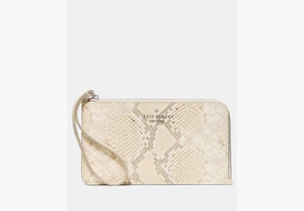 Kate Spade Lucy Medium L-Zip Wristlet Natural Multi - Preorder