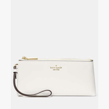 Kate Spade Wren Medium Double Zip Wristlet Light Cream - Preorder