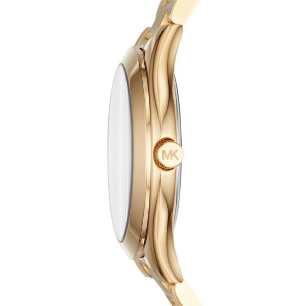 Michael Kors Mini Slim Runway Three-Hand Gold-Tone Stainless Steel Watch - Ready Stock US - Ready Stock USA