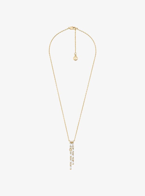 Michael Kors Pave Baguette Drop Necklace