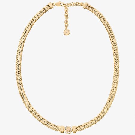 Michael Kors Pave Logo Foxtail Chain Necklace