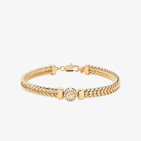 Michael Kors Pave Logo Foxtail Chain Bracelet