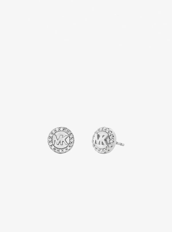 Michael Kors Pave Logo Stud Earrings