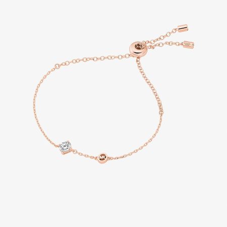 Michael Kors Logo & Cubic Zirconia Slider Bracelet