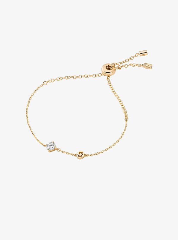 Michael Kors Logo & Cubic Zirconia Slider Bracelet