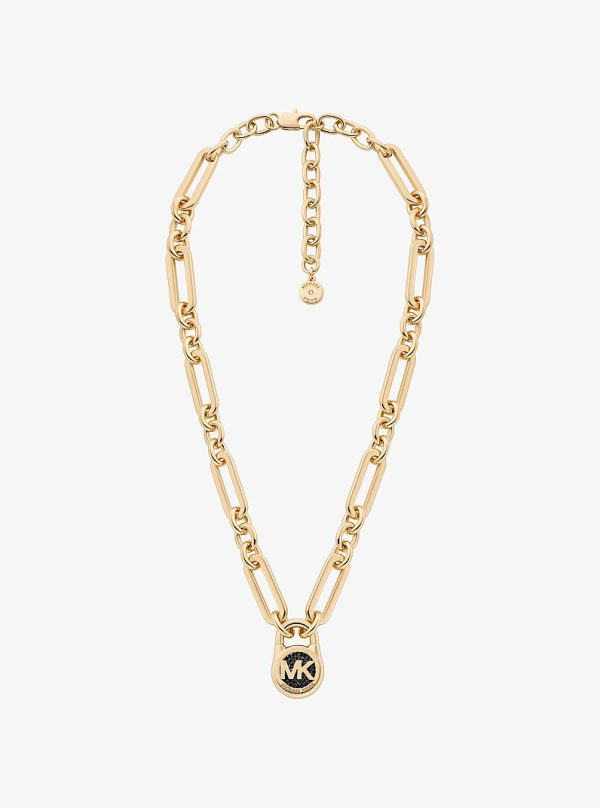 Michael Kors Pave Lock Necklace