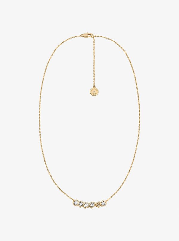 Michael Kors Cubic Zirconia Hearts Necklace