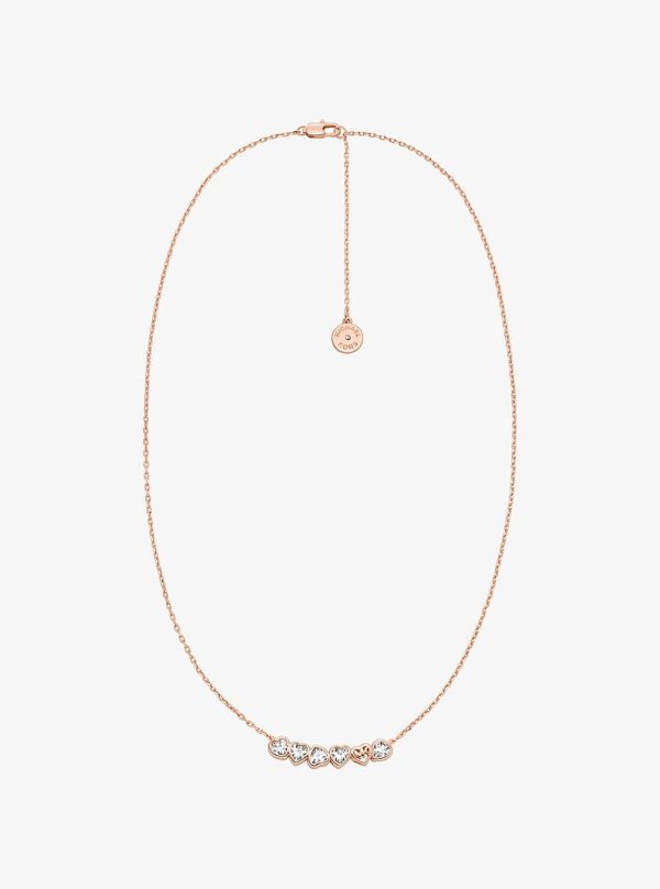 Michael Kors Cubic Zirconia Hearts Necklace