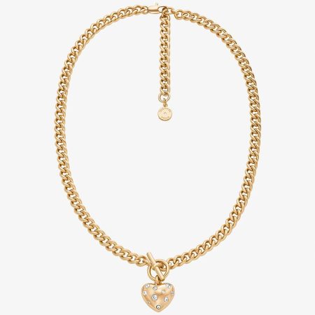 Michael Kors Pave Heart Charm Necklace