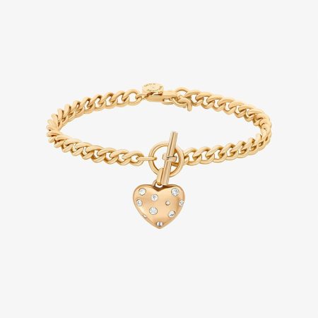 Michael Kors Pave Heart Charm Bracelet