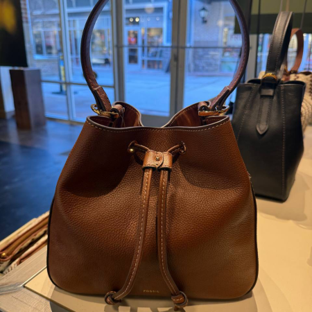 Fossil Tessa Bucket Crossbody Medium Brown