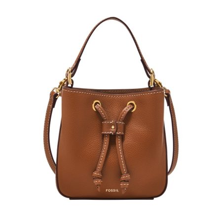 Fossil Tessa Small Bucket Bag Medium Brown