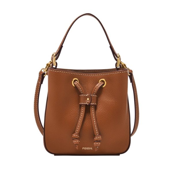 Fossil Tessa Small Bucket Bag Medium Brown