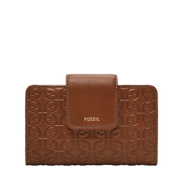 Fossil Logan Leather RFID Mini Multifunction Wallet Medium Brown - Preorder
