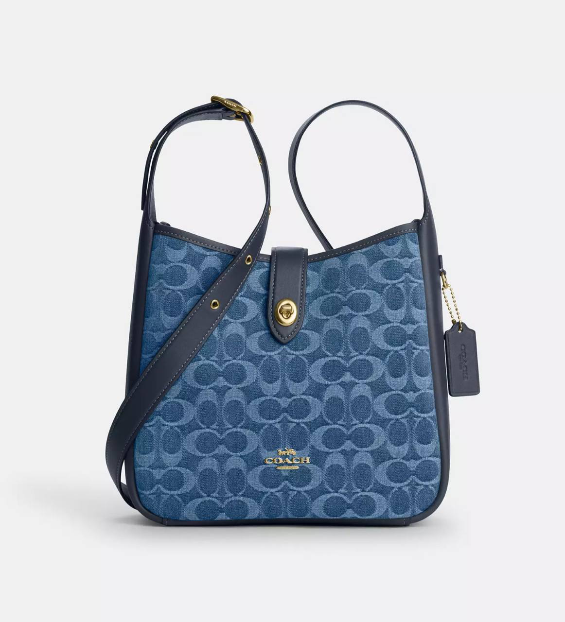 Coach Lana Shoulder Bag In Signature Denim Brass/Denim - Ready Stock US
