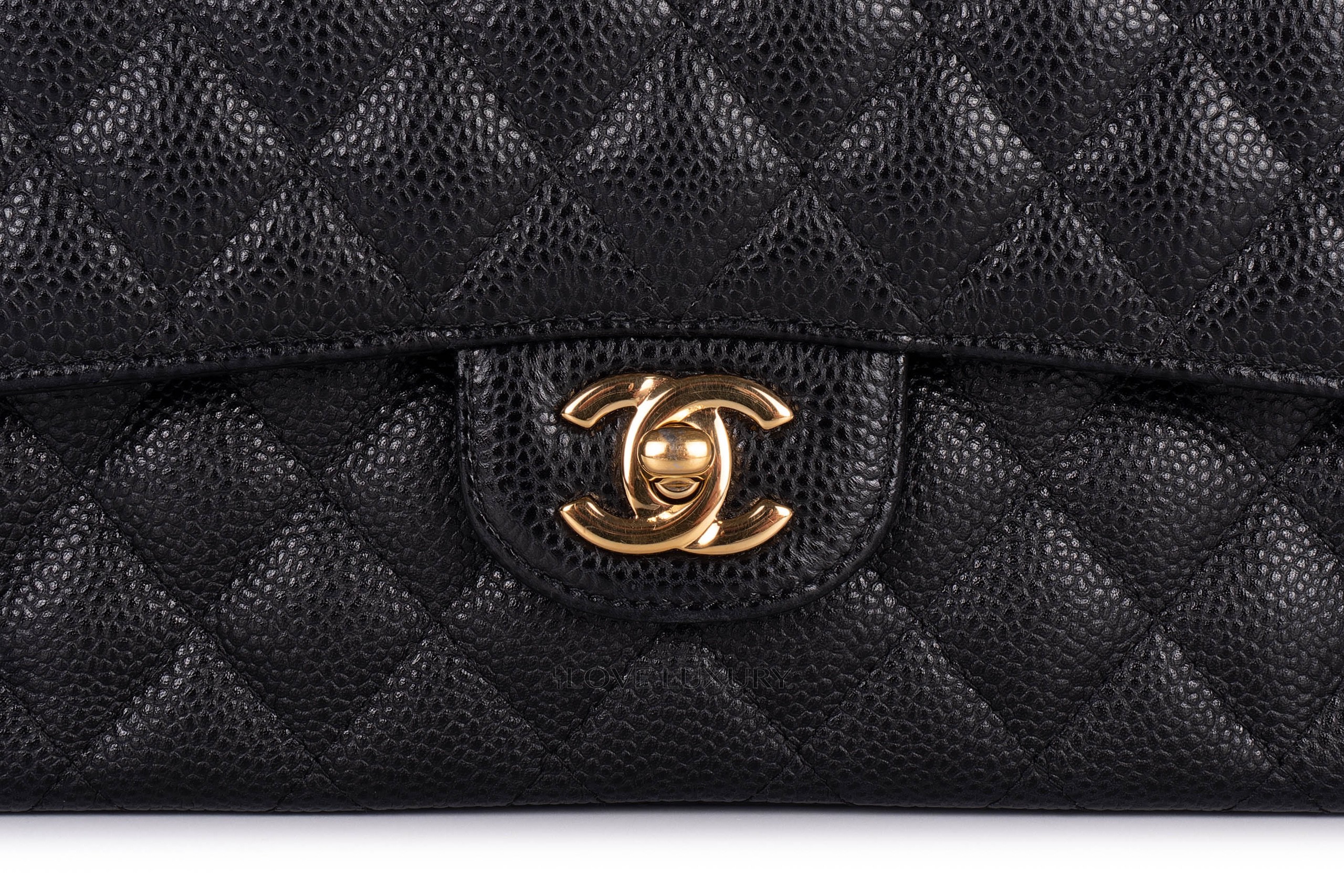 Chanel Classic Flap Medium Caviar Black Gold Hardware 2026