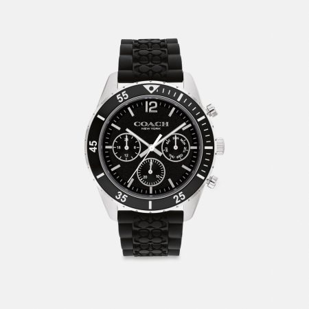 Coach Cole Chronograph Watch 44mm Black