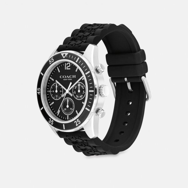 Coach Cole Chronograph Watch 44mm Black - Preorder