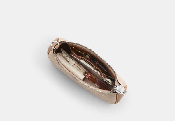 Coach Teri Shoulder Bag In Signature Canvas Silver/Sand/Taupe - Preorder