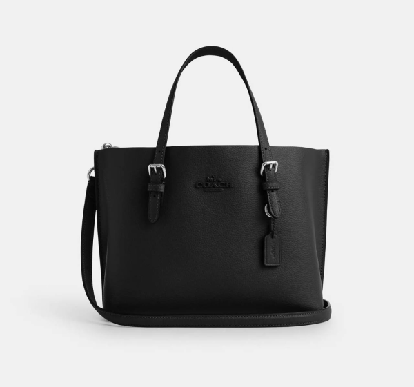 Coach Mollie Tote Bag 25 Silver/Black