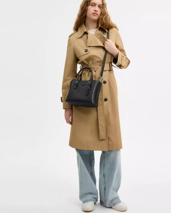 Coach Mollie Tote Bag 25 Silver/Black