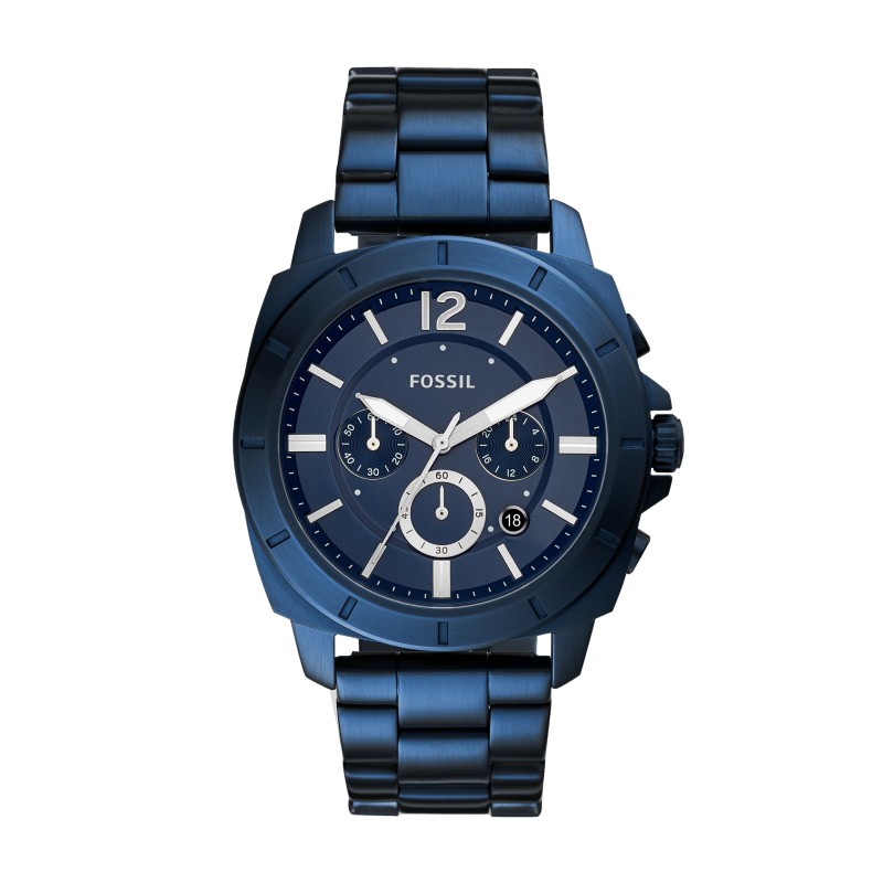 Fossil Chase Timer Quartz chronograph stainless steel bracelet sport watch blue dial