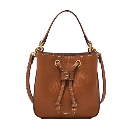 Fossil Tessa Small Bucket Bag Medium Brown