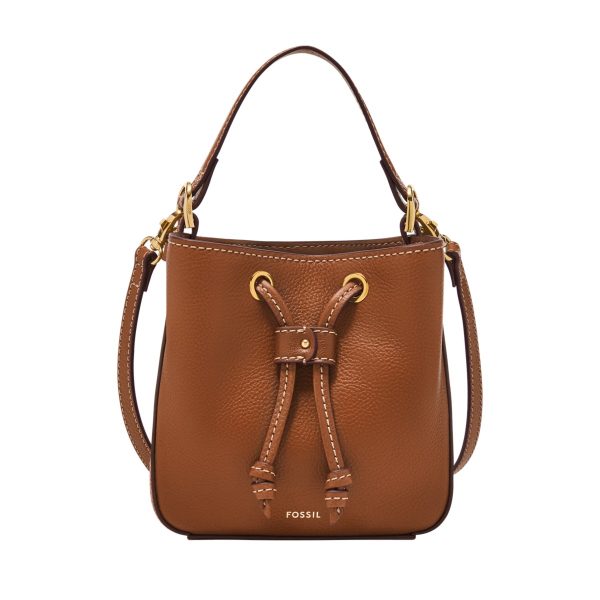 Fossil Tessa Small Bucket Bag Medium Brown