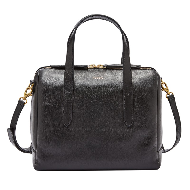Fossil Sydney Mini Satchel Black leather structured