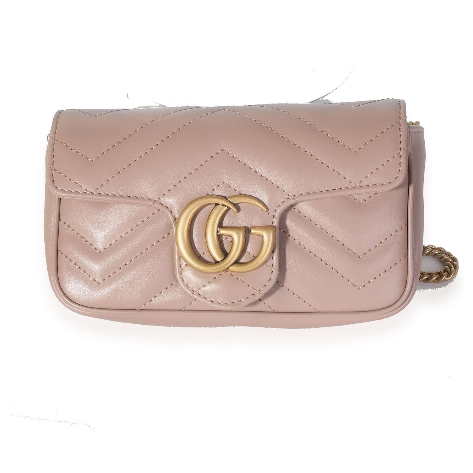 Gucci GG Marmont Matelassé Mini Bag dusty pink quilted leather 2024