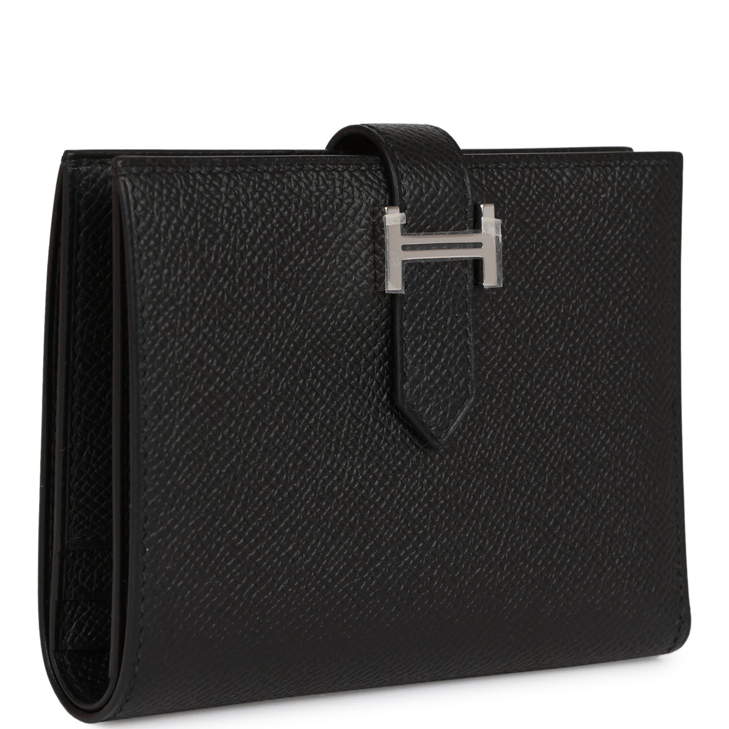 Hermes Bearn wallet noir black Epsom calfskin leather palladium men 2025
