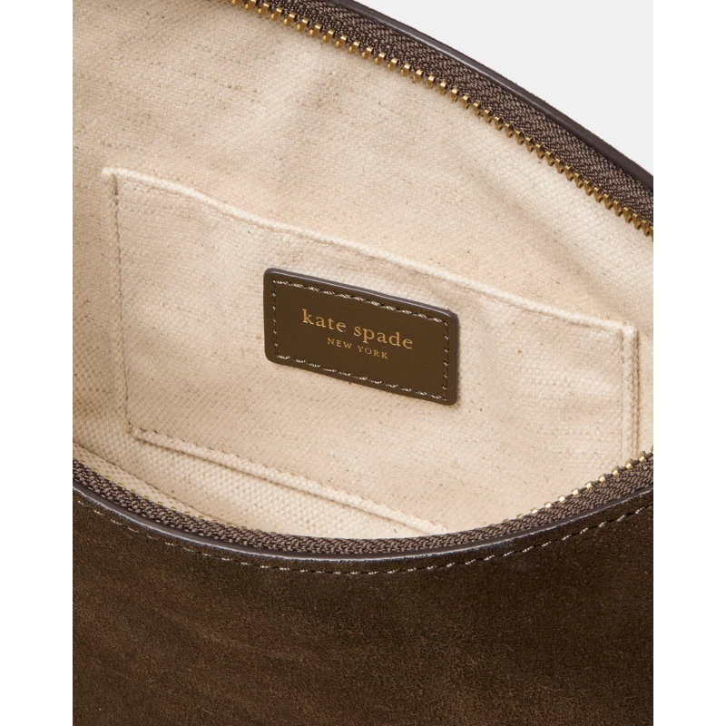 Kate Spade Duo Suede Mini Shoulder Bag Laurel Leaf green suede